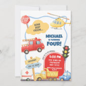 輸送子供の誕生日 招待状 (正面)
