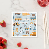 輸送手描き玩具車誕生日 スタンダードカクテルナプキン (インサイチュ)