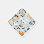 輸送手描き玩具車誕生日 スタンダードカクテルナプキン (角)