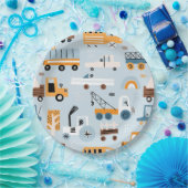 輸送手描き玩具車誕生日 ペーパープレート (パーティー)