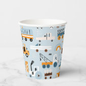 輸送手描き玩具車誕生日 紙コップ (正面)