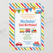 輸送招待状/列車誕生日招待状 招待状 (正面/裏面)