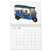 輸送漫画のイラストレーション カレンダー (1月 2026)