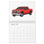 輸送漫画のイラストレーション カレンダー (2月 2027)