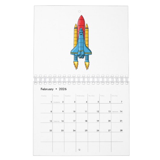 輸送漫画のイラストレーション カレンダー (2月 2026)