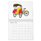 輸送漫画のイラストレーション カレンダー (2月 2026)