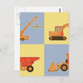 輸送用重量機器 – プレーンとシェブロン ポストカード (正面/裏面)