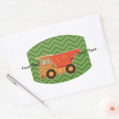 輸送用重量物捨てトラック 楕円形シール (封筒)