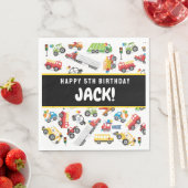 輸送誕生日ナプキンスビークル スタンダードランチョンナプキン (インサイチュ)