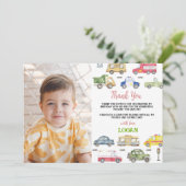 輸送誕生日パーティフォトサンキューカード サンキューカード (スタンド正面)