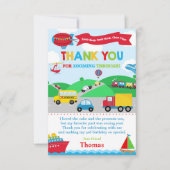 輸送誕生日パーティーサンキューカード 招待状 (正面)