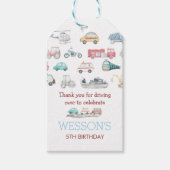 輸送誕生日パーティーメッセージカード、 ギフトタグ (正面)