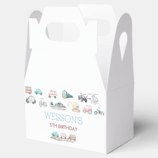 輸送誕生日パーティーメッセージカード、ギフトラベル フェイバーボックス (オープン)