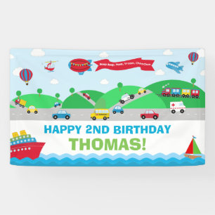 輸送誕生日パーティー歓迎の背景 横断幕