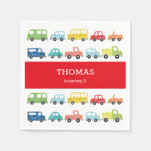 輸送誕生日招待状 スタンダードカクテルナプキン (正面)