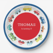輸送誕生日招待状 ペーパープレート (正面)