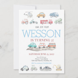 輸送誕生日招待状 招待状