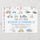 輸送誕生日招待状 招待状 (正面/裏面)