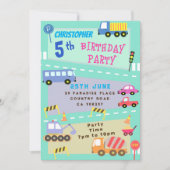 輸送誕生日招待状 招待状 (正面)