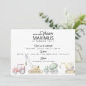 輸送誕生日、カー誕生日、トラクタパーティー 案内状 (スタンド正面)