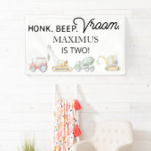 輸送誕生日，ボーイ，乗り物誕生日  横断幕 (インサイチュ)