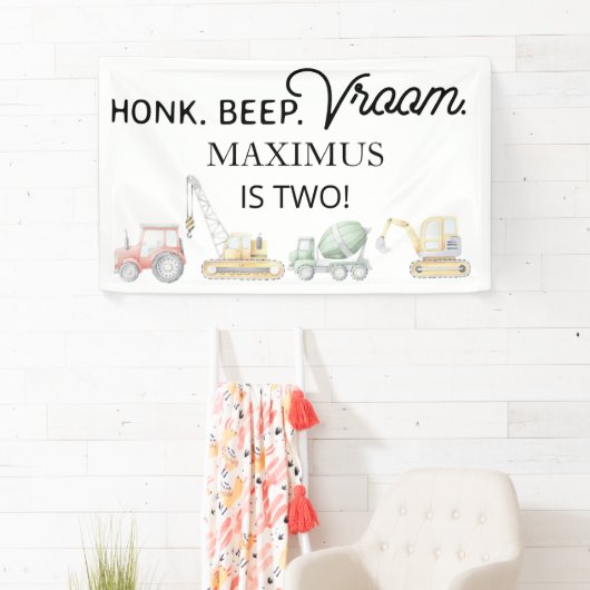 輸送誕生日，ボーイ，乗り物誕生日  横断幕 (インサイチュ)