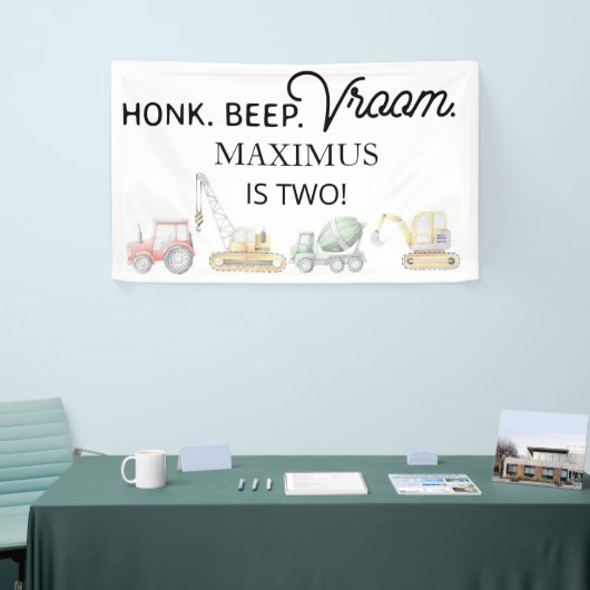 輸送誕生日，ボーイ，乗り物誕生日  横断幕 (トレードショー)