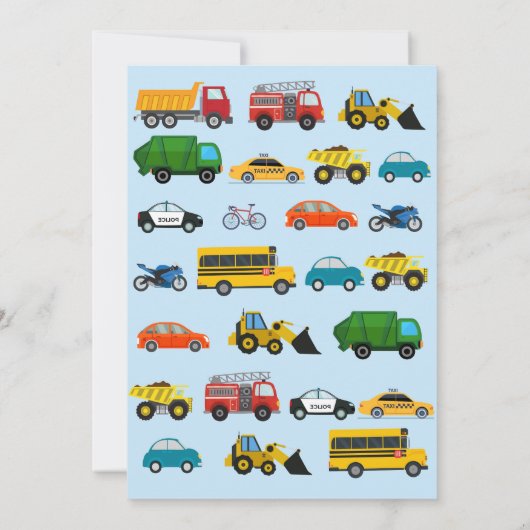 輸送誕生日 招待状 (裏面)