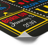 輸送車とトラックの誕生日マイルストーン ポスター (角)