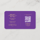 輸送車のレンタショーフ王室のュルパープルモダン 名刺 (裏面)