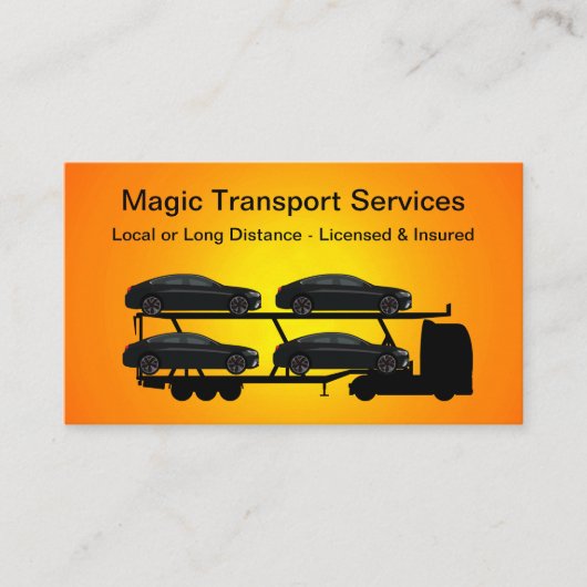 輸送車の車の運転者 名刺 (正面)