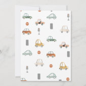 輸送車両の自動車誕生日招待状 招待状 (裏面)