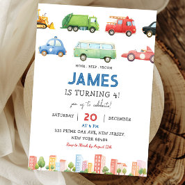 輸送車両の誕生日 招待状