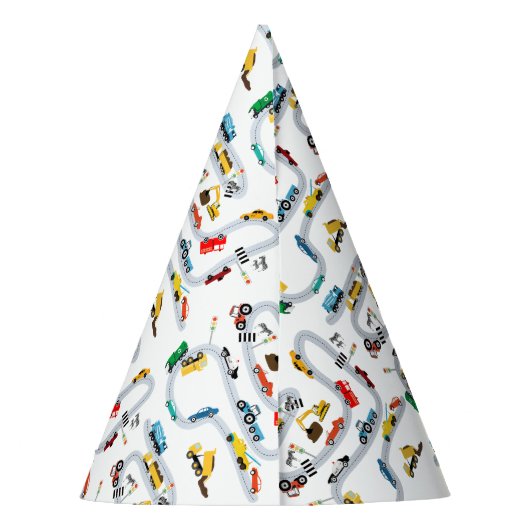 輸送車両交通ストップ誕生日 パーティーハット (裏面)