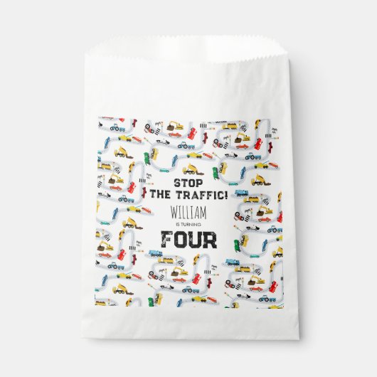 輸送車両交通ストップ誕生日 フェイバーバッグ (正面)