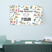 輸送車両交通ストップ誕生日 横断幕 (トレードショー)