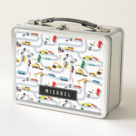 輸送車両車とトラック道路交通 メタルランチボックス