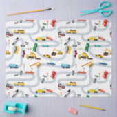 輸送車両車とトラック道路交通 薄葉紙 (クラフト)