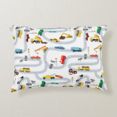 輸送車両車トラック道路ボーイズ アクセントクッション (正面)