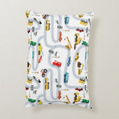 輸送車両車トラック道路ボーイズ アクセントクッション (裏面(縦))