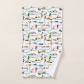 輸送車両車トラック道路ボーイズ バスタオルセット (ハンドタオル)