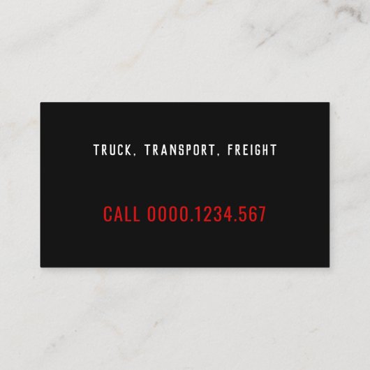 輸送・ロジスティック |トラック 名刺 (裏面)