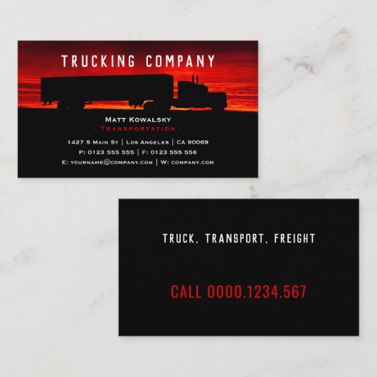 輸送・ロジスティック |トラック 名刺 (正面/裏面)