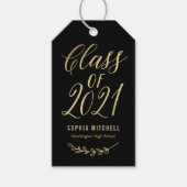 輻射グラード編集可能カラー卒業メッセージカード ギフトタグ (正面)