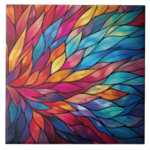 輻射ステンドグラス開花セラミックタイル