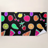 輻射トロピックネオン魔法 ビーチタオル (正面)