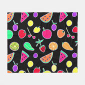 輻射トロピックネオン魔法 フリースブランケット (正面(横))