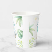 轟音かわいい男の子の恐竜の男の子の赤ちゃんシャワー 紙コップ (左)