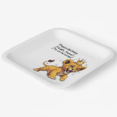 轟音のおもしろい!ベビーライオンキングバースデーパーティー ペーパープレート (傾斜あり)