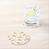 轟音のアールデコの飛行機 – スケッチパターン。 ラウンドペーパーコースター (インサイチュ)